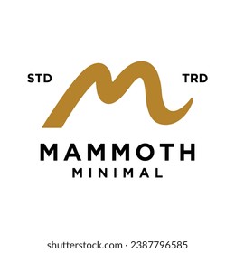 Mammoth M initial letter design template