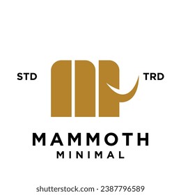 Mammoth M initial letter design template