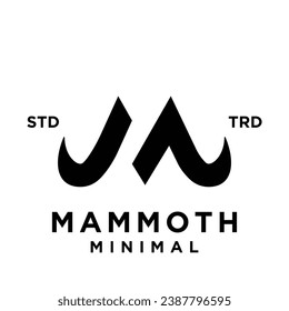 Plantilla de diseño de letras iniciales Mammoth M