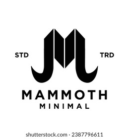 Plantilla de diseño de letras iniciales Mammoth M