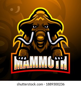 Mammoth mascot esport logo design