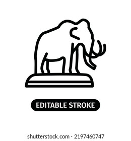 mammoth museum icon editable stroke