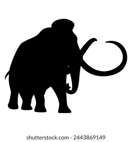 Mammoth silhouette animal .Vector image