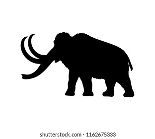 Mammoth Silhouette Extinct Mammalian Animal