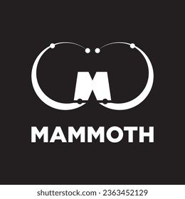 Mammoth technology modern design vector