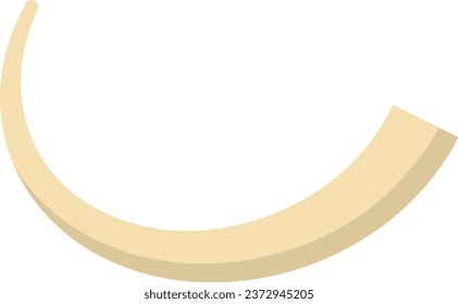 Mammoth Tusk isolated vector illustration