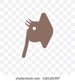 Mammoth vector icon isolated on transparent background, Mammoth logo concept
