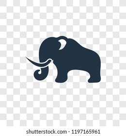 Mammoth vector icon isolated on transparent background, Mammoth transparency logo concept