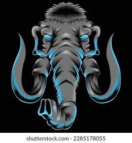 mammoth vector illustration in detailed style