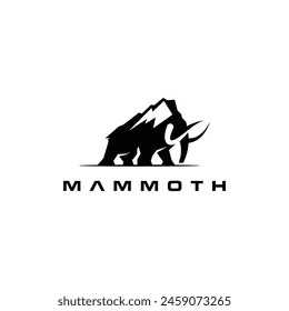 mammoth vector logo. white background