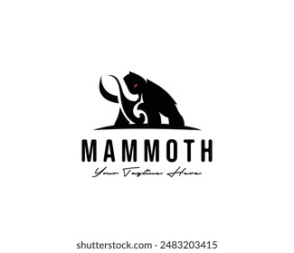 mammoth vector logo. white background