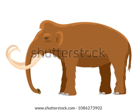 Mammoth vector mammal animal character