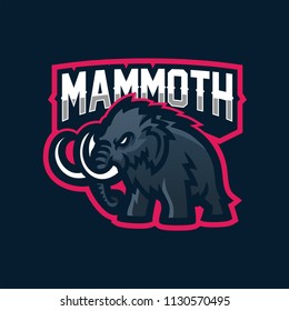 mammoth/elephant esport gaming mascot logo template