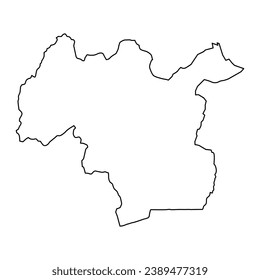 Mamou region map, administrative division of Guinea. Vector illustration.