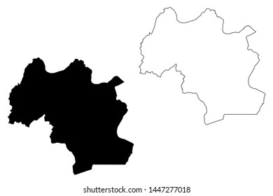 Mamou Region (Subdivisions of Guinea, Guinea-Conakry, French Guinea) map vector illustration, scribble sketch Mamou map