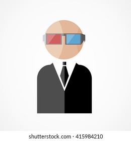 Man in 3d glasses