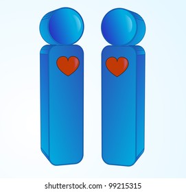 Man 3d symbol