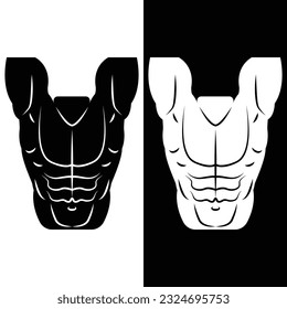 Man Abdominal Muscles Gym Symbol