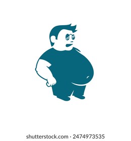man abstract logo modern style