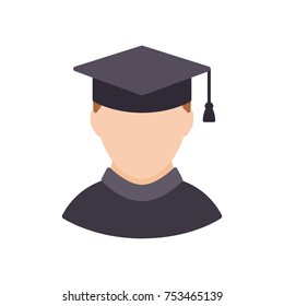 Man in academic cap. graduate