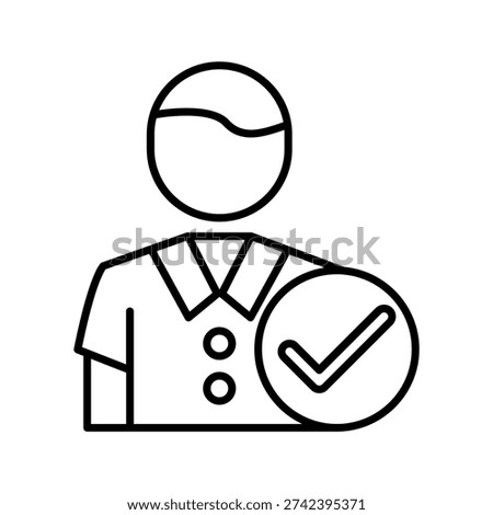 Man Accept Editable and fully layered vector icon
