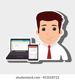 man and accessories isolated icon design, vector illustration  graphic 