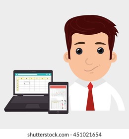 man and accessories isolated icon design, vector illustration  graphic 
