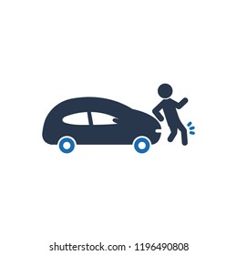 Man accident insurance icon