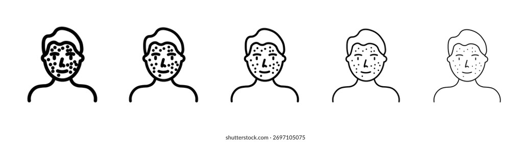 Mann Akne auf Gesicht Symbol Design, Logo, App, UI. Vektorgrafik, EPS