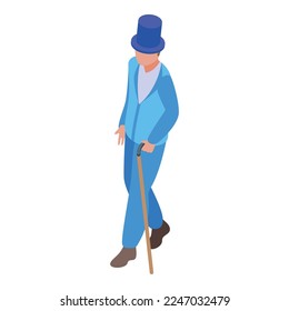 Man acting lessons icon isometric vector. Actor class. Adult platform