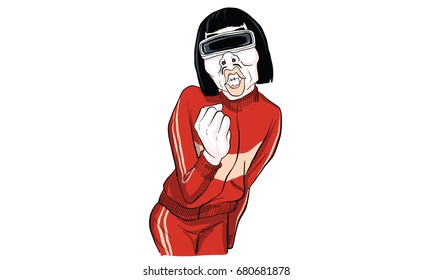 man action, cartoon, icon vector
