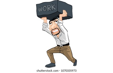 Man action cartoon vector
