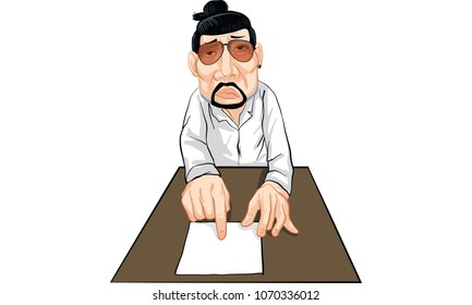 Man action cartoon vector