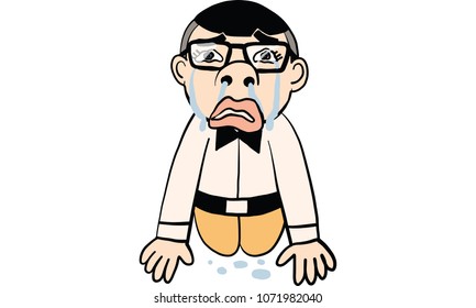 man action cartoon, vector