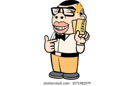 man action cartoon, vector
