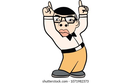 man action cartoon, vector