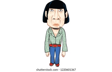 man action cartoon, vector