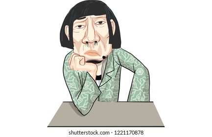 man action cartoon, vector