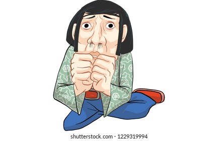 man action cartoon, vector