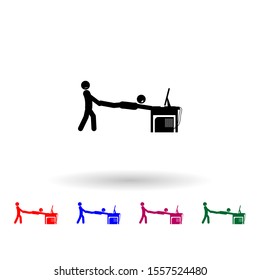 Man addiction multi color icon. Simple glyph, flat vector of gamer icons for ui and ux, website or mobile application