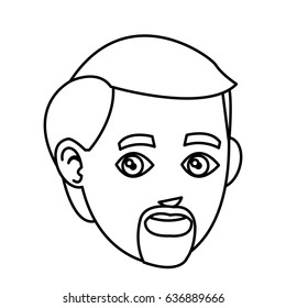 man adult beard mustache avatar line