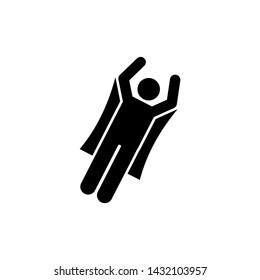 Man adventure flying icon. Element of pictogram adventure illustration