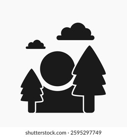 A Man adventuring in the rainforest illustration