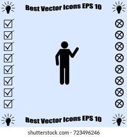 man advertising vector icon