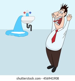 Royalty Free Water Leak Cartoon Stock Images Photos