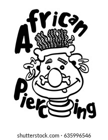 Man African, piercing, earring, bone, dreadlocks, hairdo, decoration, fashion, beauty, face, man