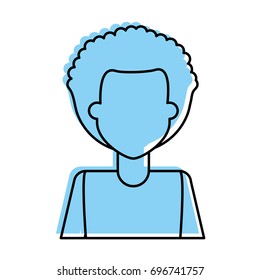man with afro avatar icon image 