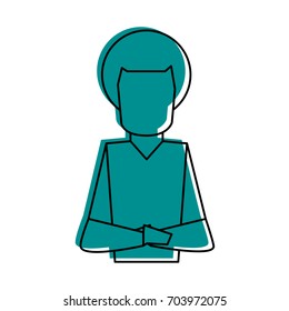 man with afro crossed arms  icon image 