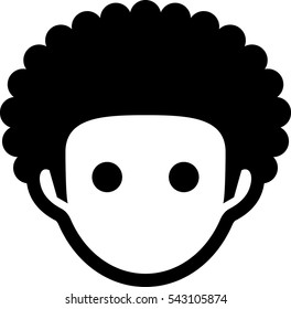 Man With Afro Haircut Icon