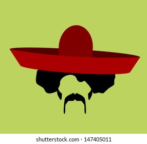 man with afro wearing sombrero